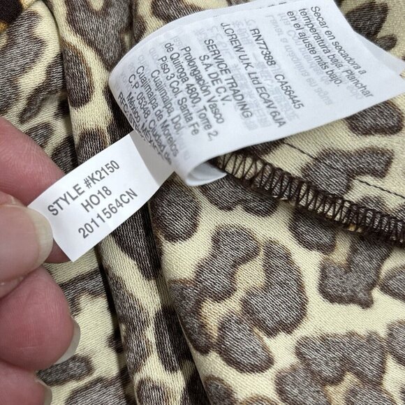J. Crew Leopard Print Shift Dress Womens Size 8 Lagenlook Mobwife - Picture 12 of 16